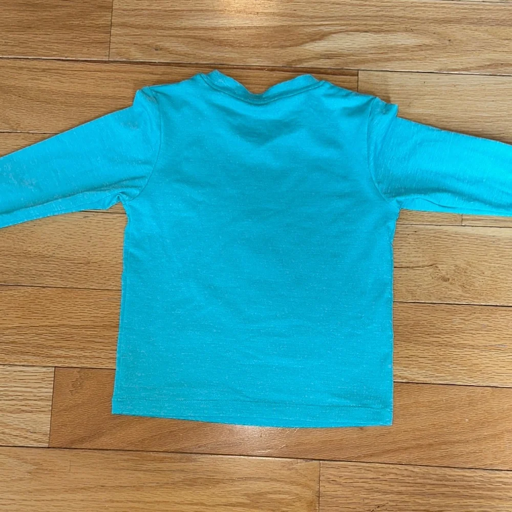 George Turquoise Long Sleeve Rashguard Swim Top - Picture 5 of 8